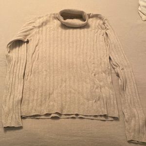 Tan ribbed turtleneck